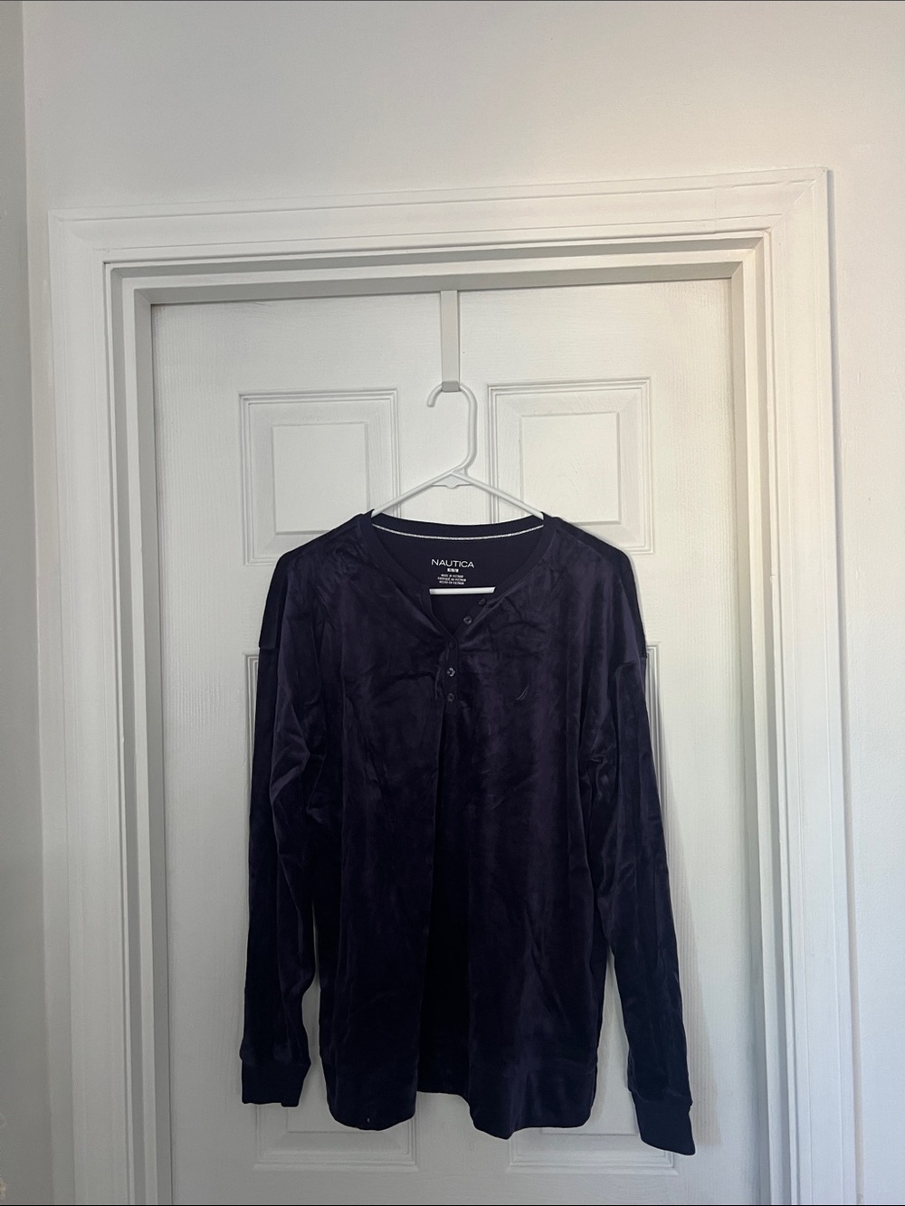 Nautica Deep Navy Long-Sleeve Henley Top